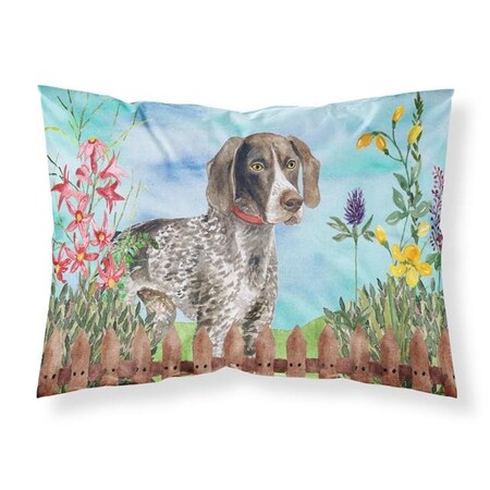 Carolines Treasures Carolines Treasures CK1203PILLOWCASE German Shorthaired Pointer Spring Fabric Standard Pillowcase CK1203PILLOWCASE